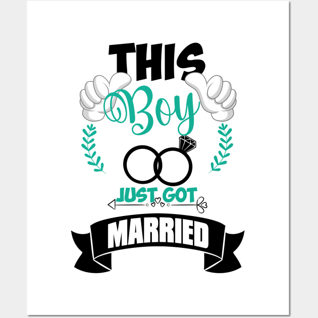 THIS BOY JUST GOT MARRIED Wall Art by Diannas